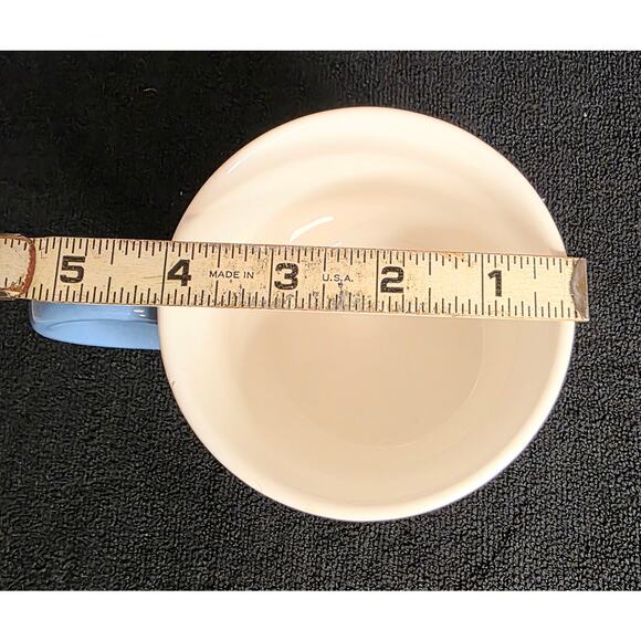 Primo Design Fall Pumpkin Coffee Mug 4" Tall 4" Diameter Blue White Brown 16 oz. - Picture 5 of 6